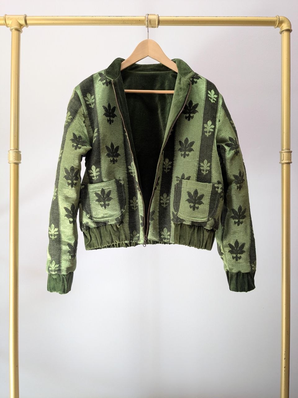 Wendeblouson Samt | Damast