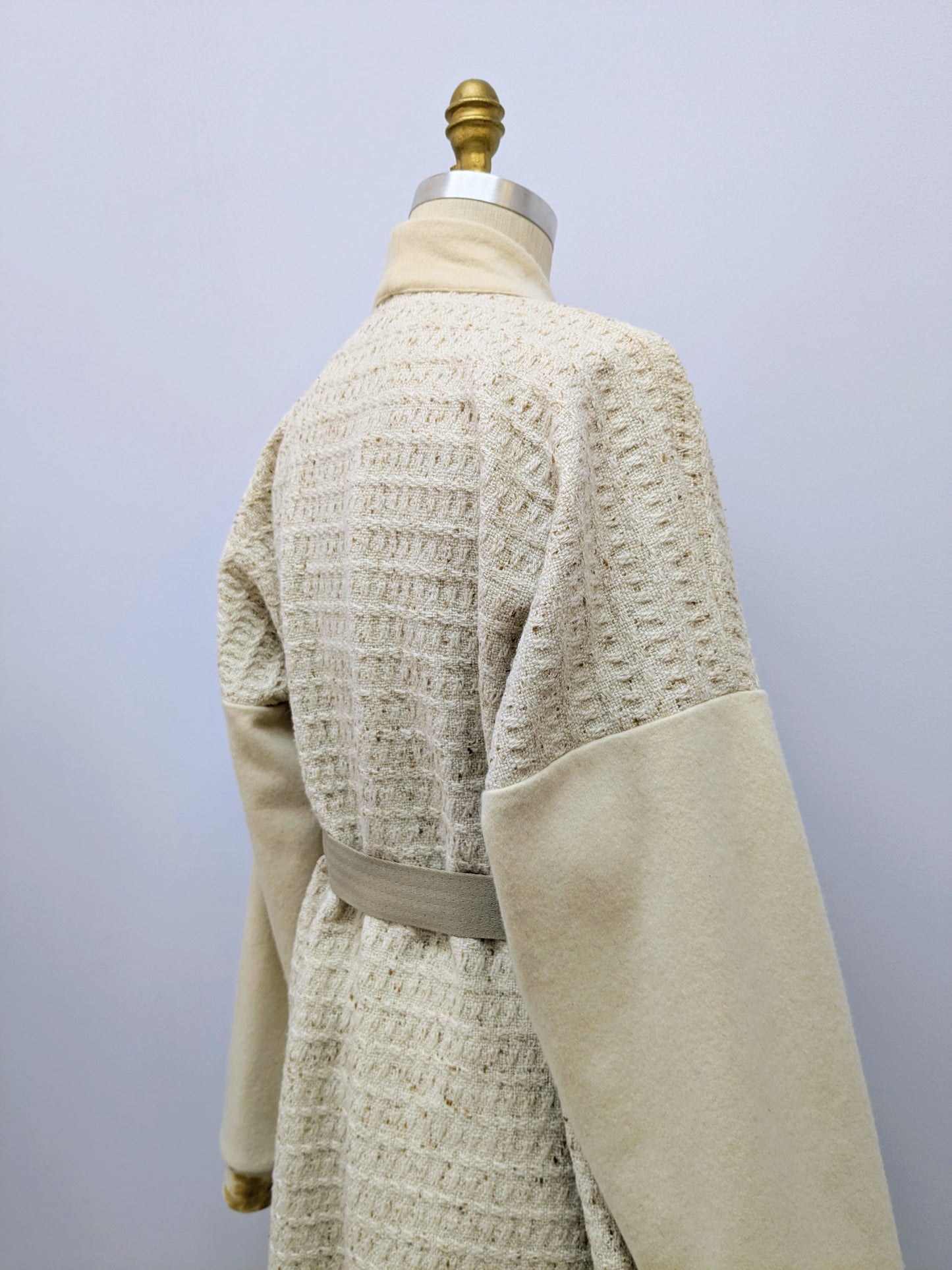 Wollmantel mit Schalkragen Beige