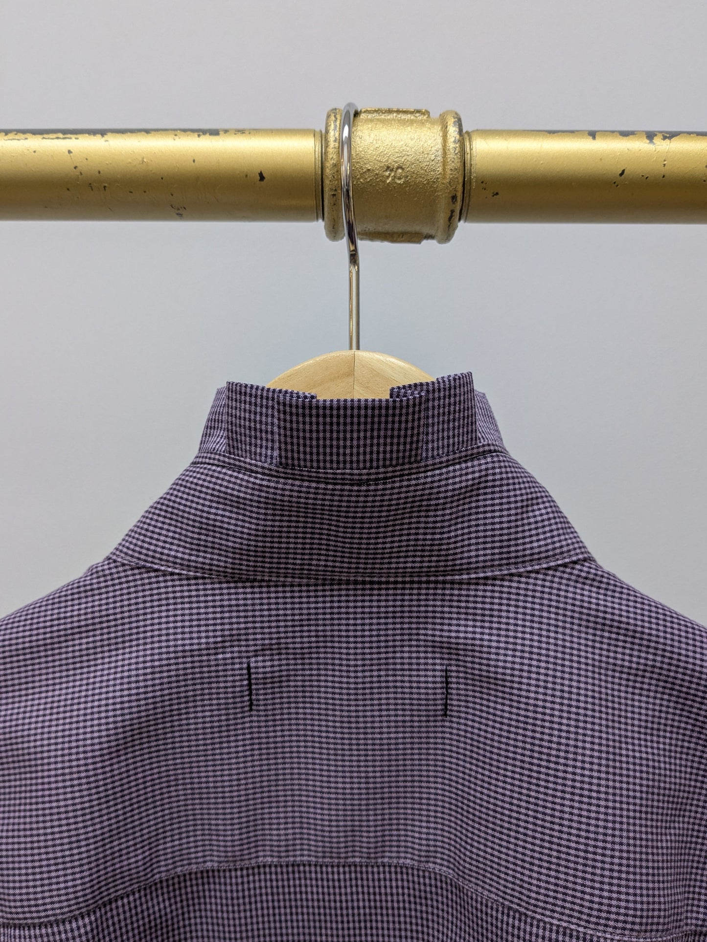 Rüschenbluse Karo | Schwarz | Unikat