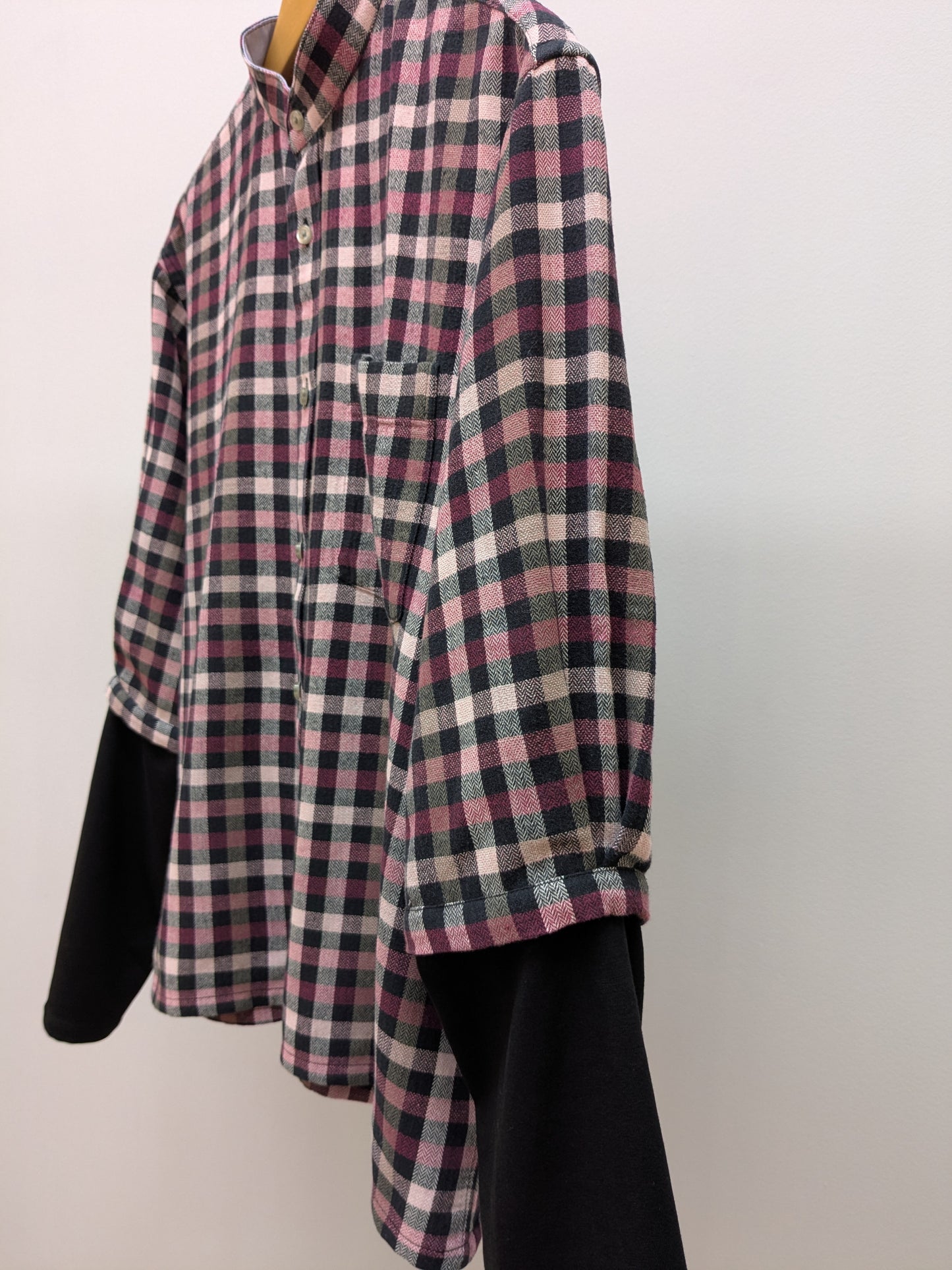 Hemdbluse Flanell | Schwarz | Unikat