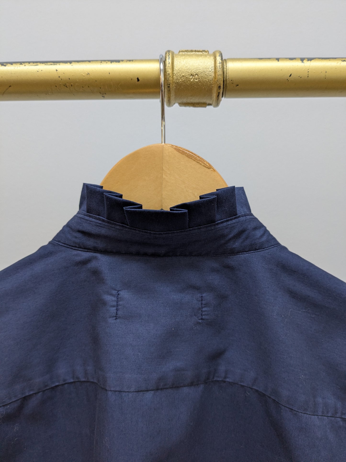 Rüschenbluse Dunkelblau | Delani | Unikat