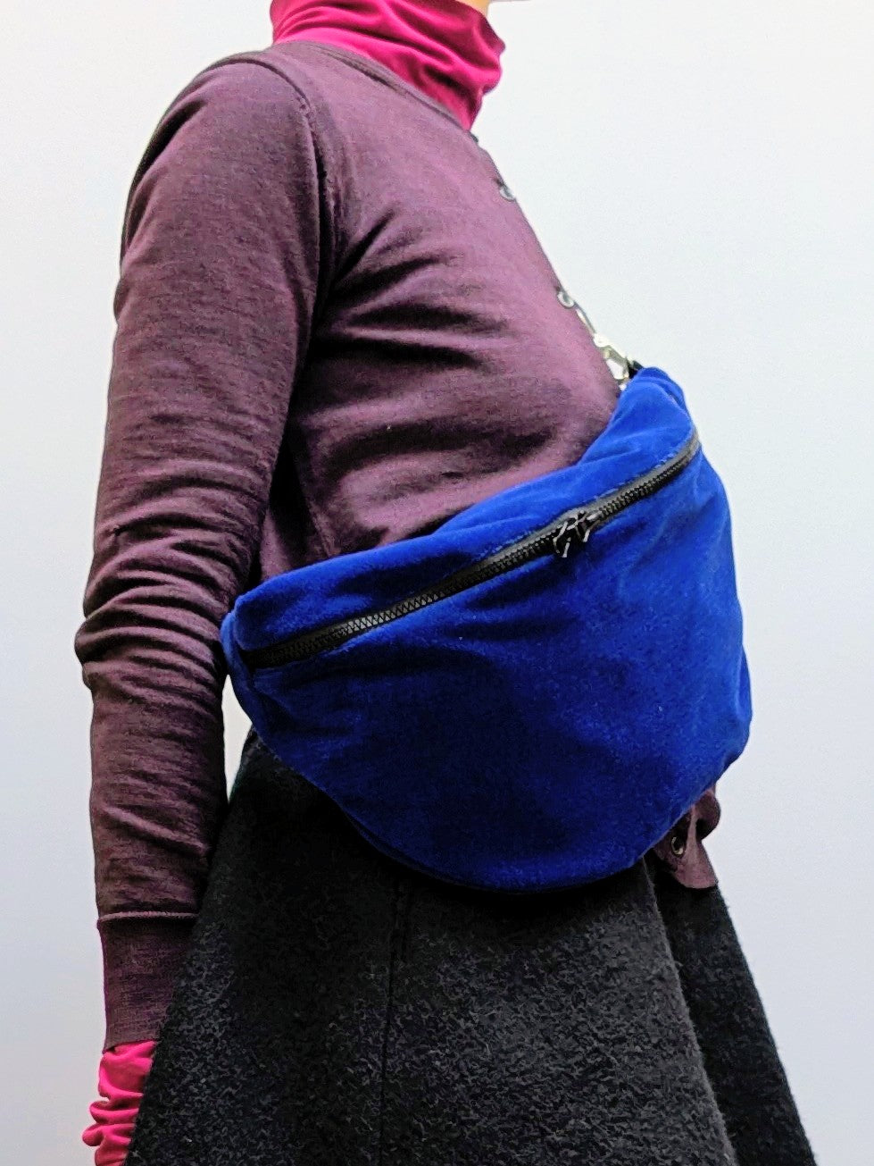 Crossbodybag XL Polster | Samt