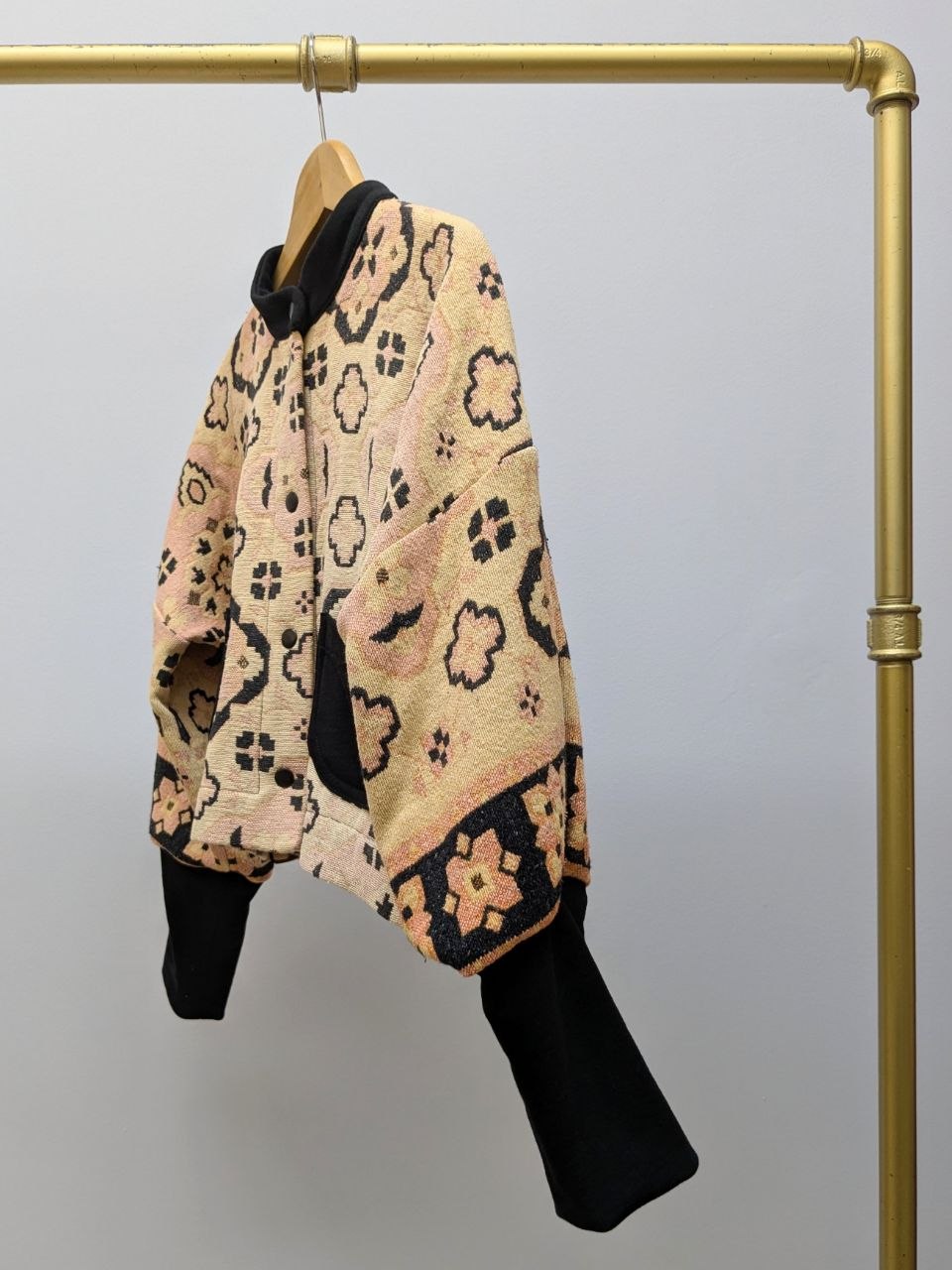 Wool Coat with Shawl Collar Beige