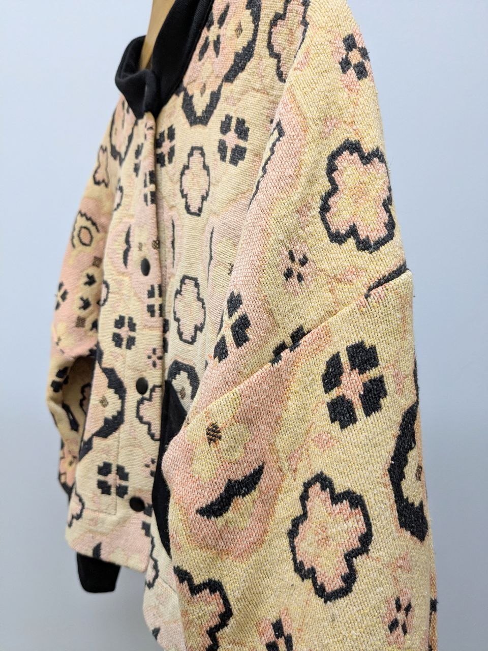 Wool Coat with Shawl Collar Beige