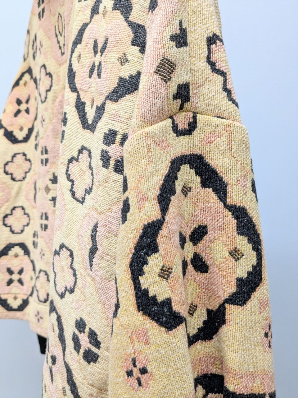 Wool Coat with Shawl Collar Beige