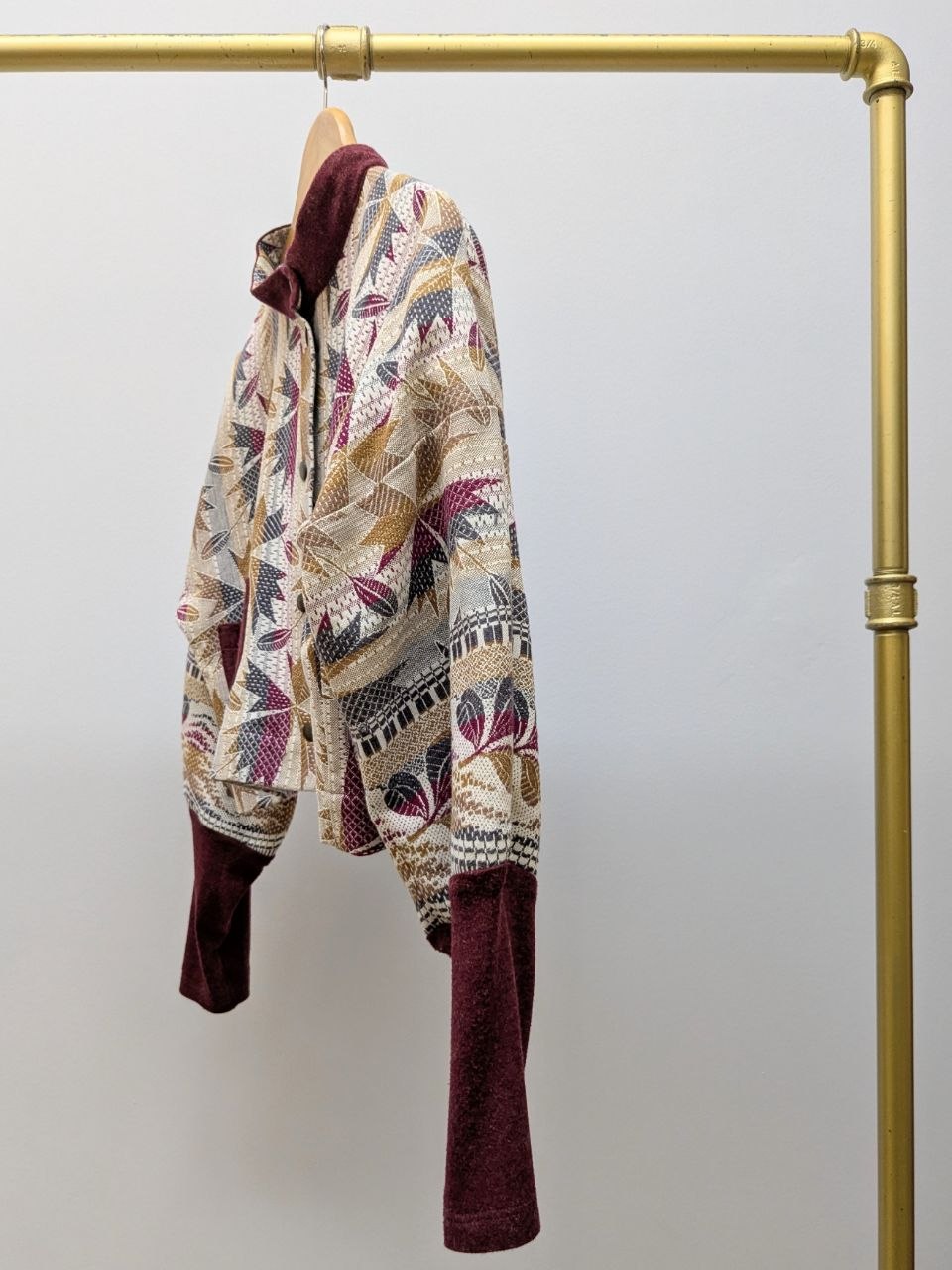Wool Coat with Shawl Collar Beige