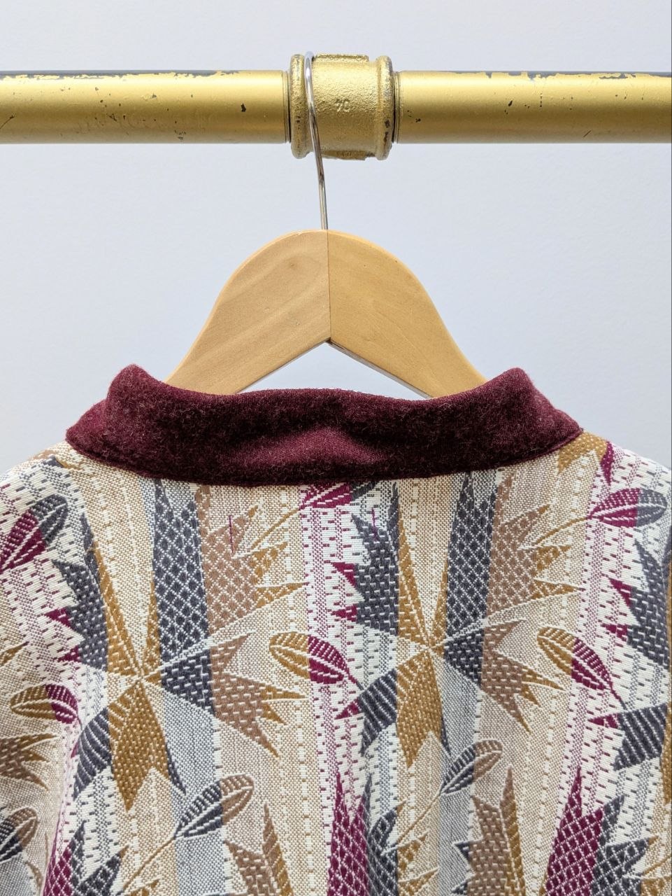 Wool Coat with Shawl Collar Beige