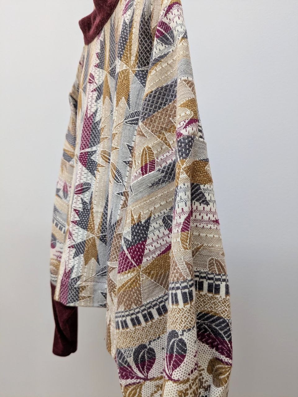 Wool Coat with Shawl Collar Beige