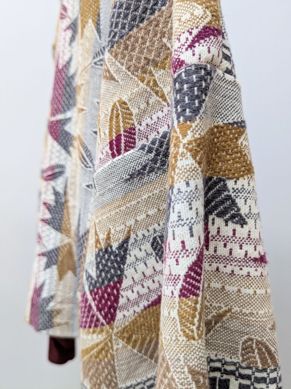 Wool Coat with Shawl Collar Beige