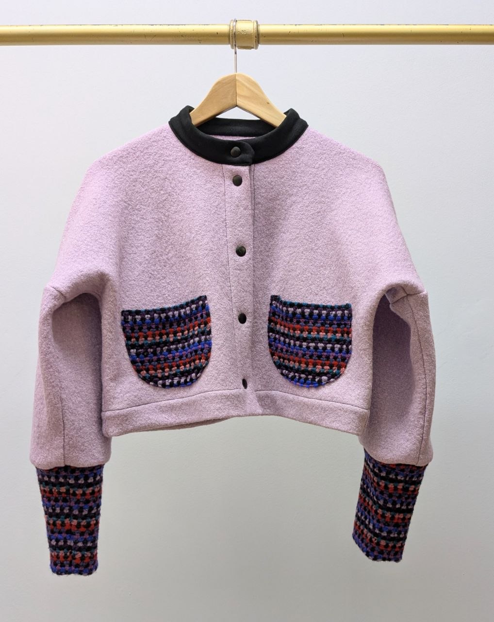 Bolerojacke Wollwalk | Flieder | Unikat