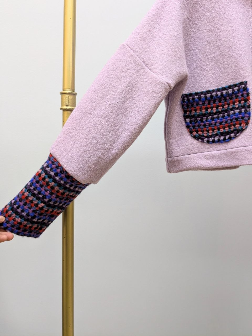Bolerojacke Wollwalk | Flieder | Unikat