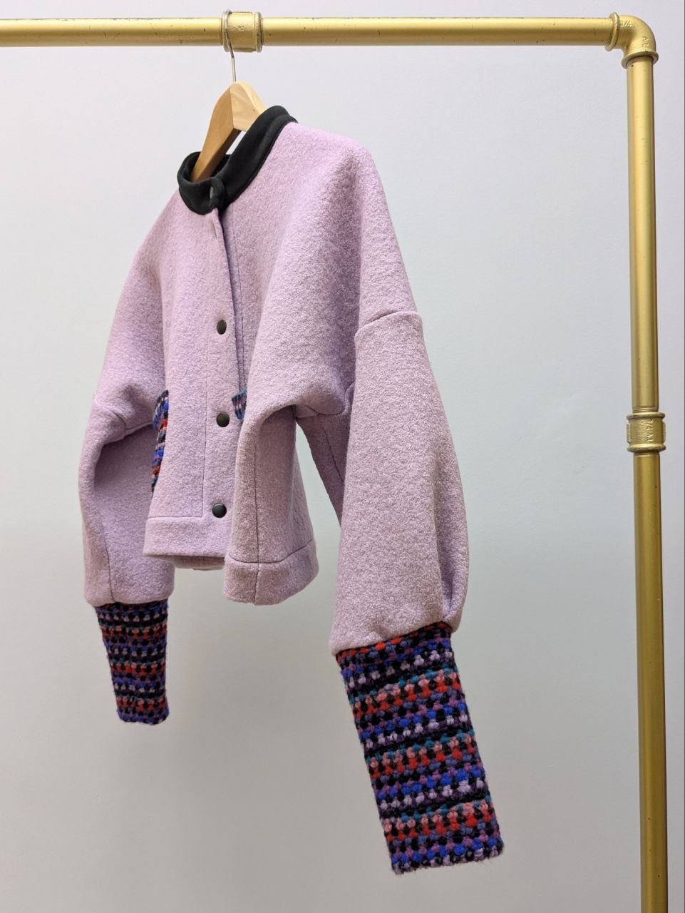 Bolerojacke Wollwalk | Flieder | Unikat