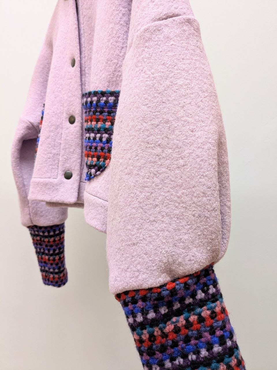 Bolerojacke Wollwalk | Flieder | Unikat