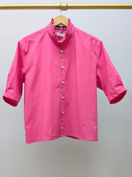 Rüschenbluse | Pink | Unikat