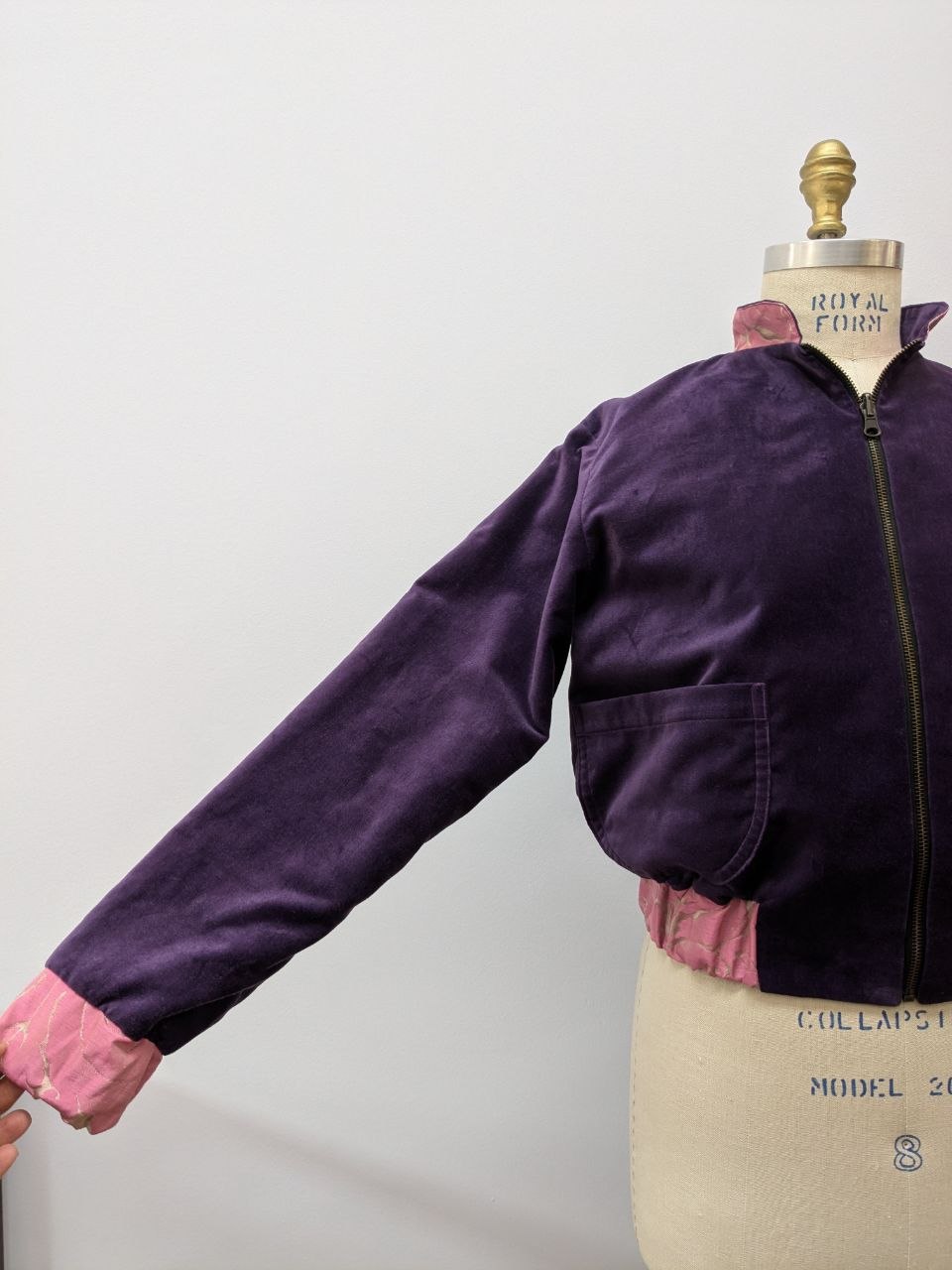 Wendeblouson Samt | Brokat