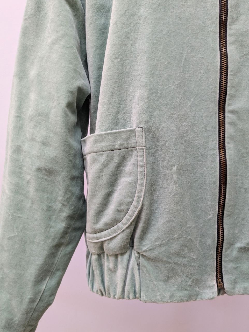 Reversible Velvet Blouson | Mint | Fine Corduroy | Floral Print