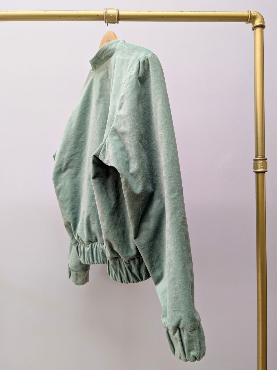Reversible Velvet Blouson | Mint | Fine Corduroy | Floral Print