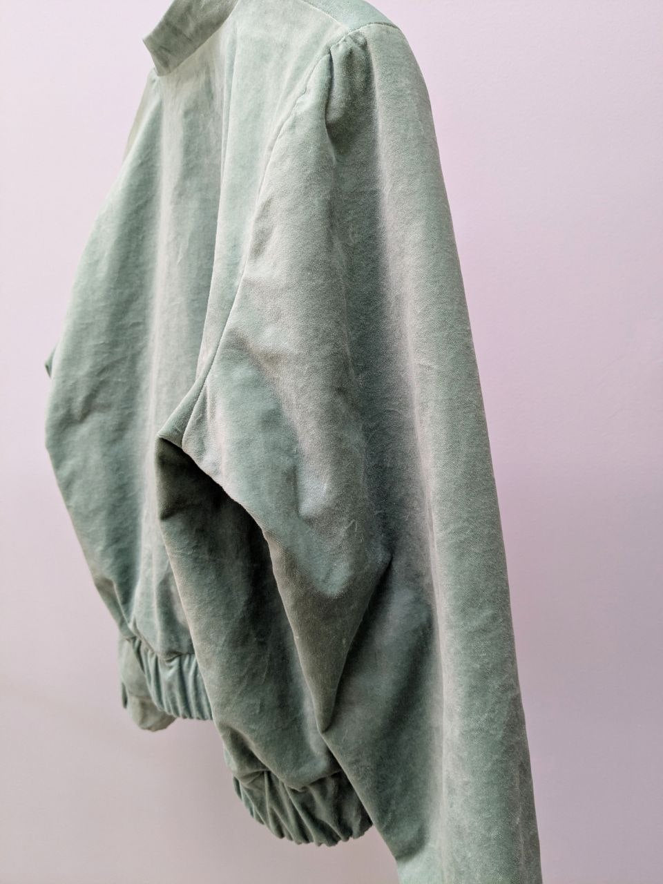 Reversible Velvet Blouson | Mint | Fine Corduroy | Floral Print