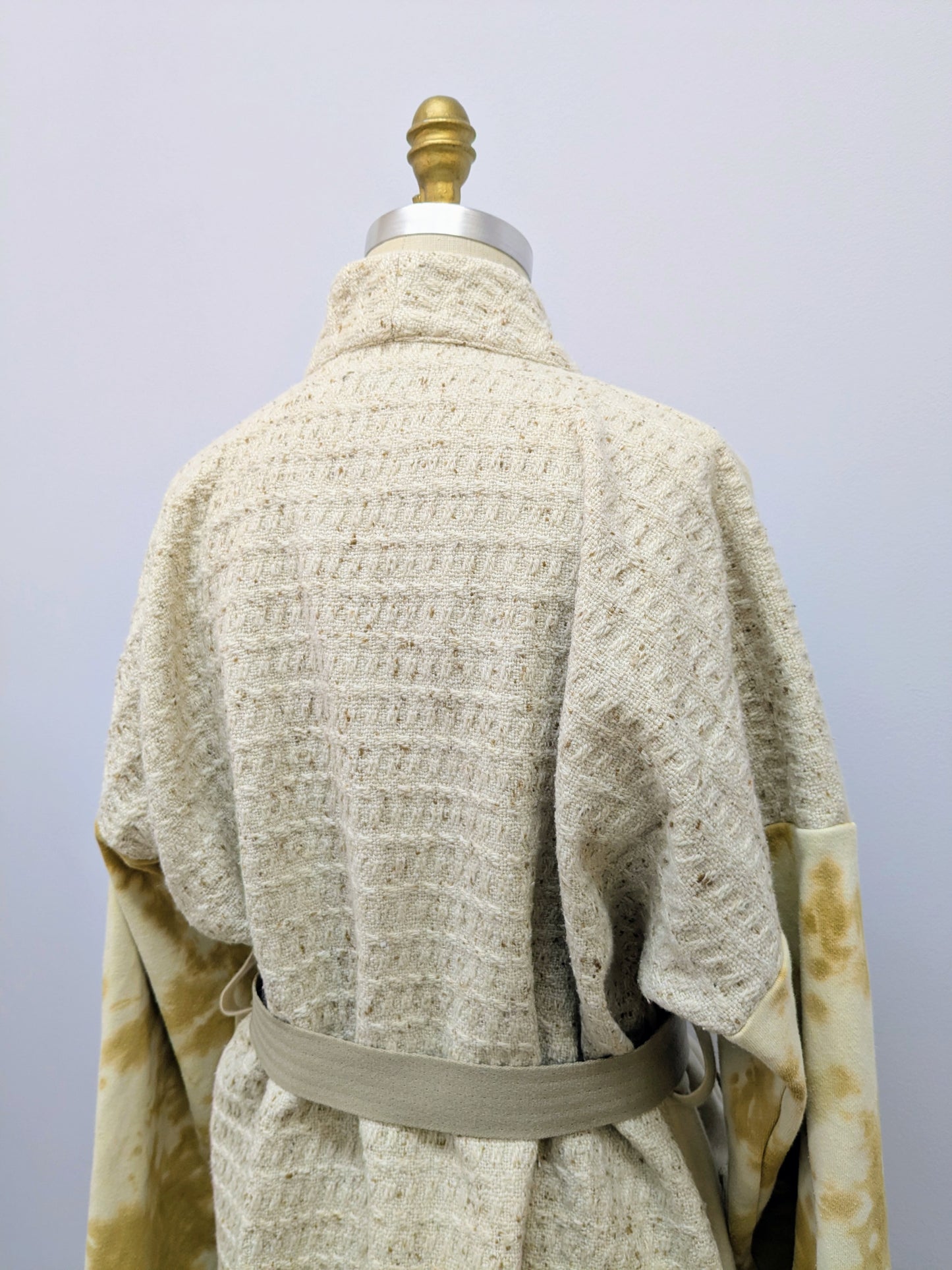 Wollmantel mit Schalkragen Batik