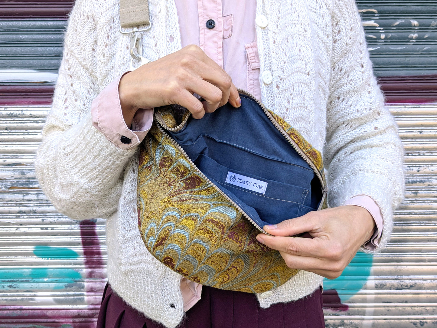 Crossbodybag XL Brokat | Melange