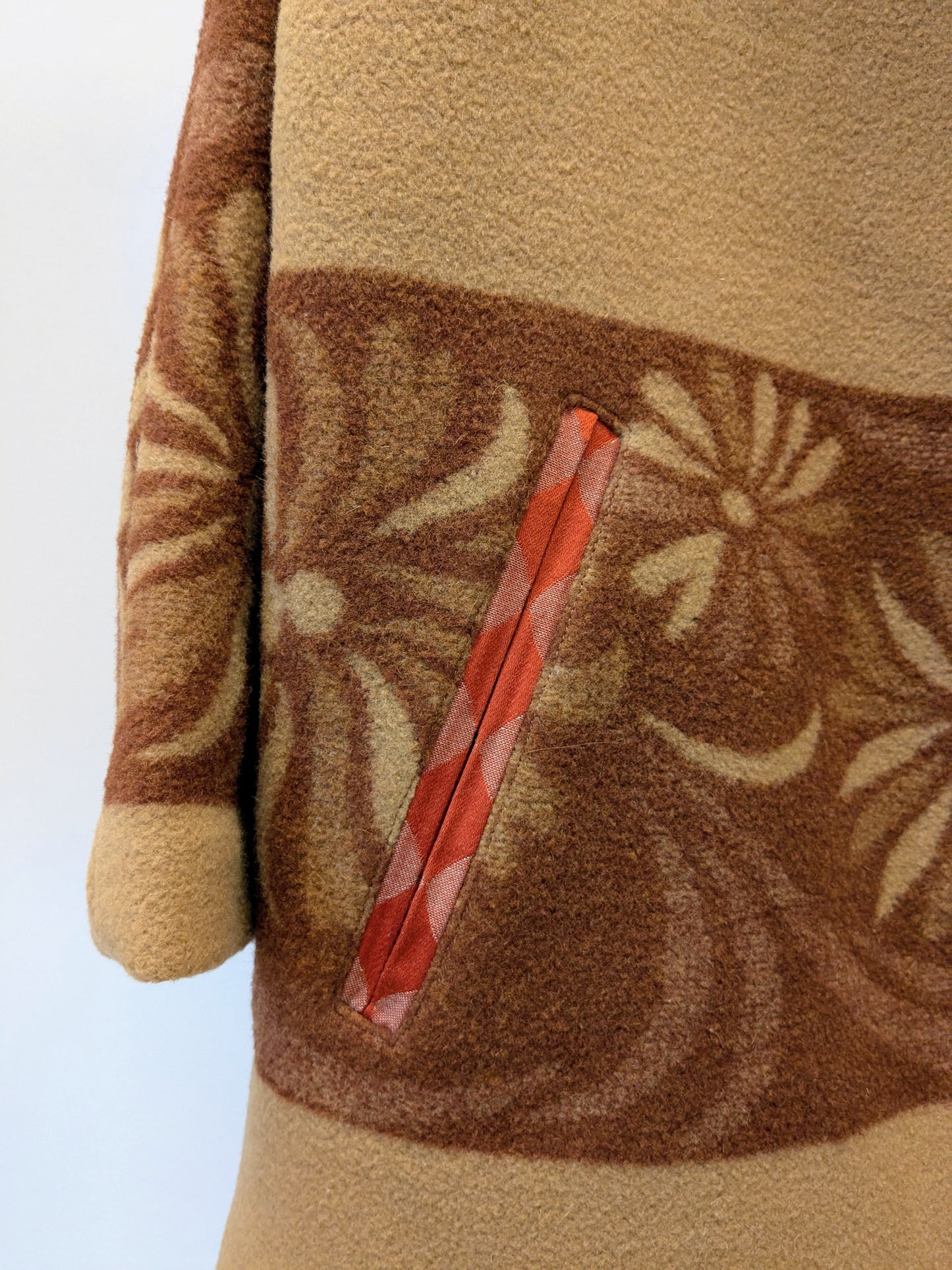 Kurzmantel Wolle | Blumen | Unikat