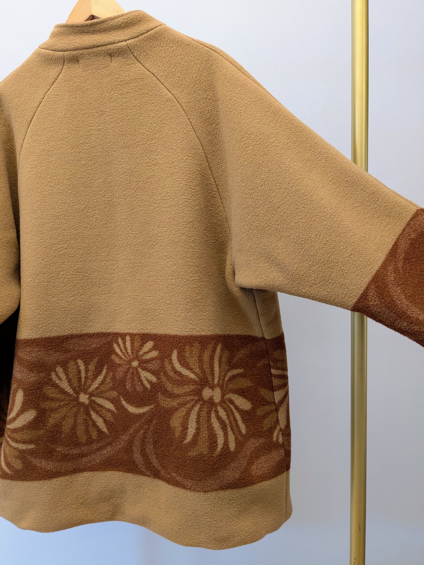 Kurzmantel Wolle | Blumen | Unikat