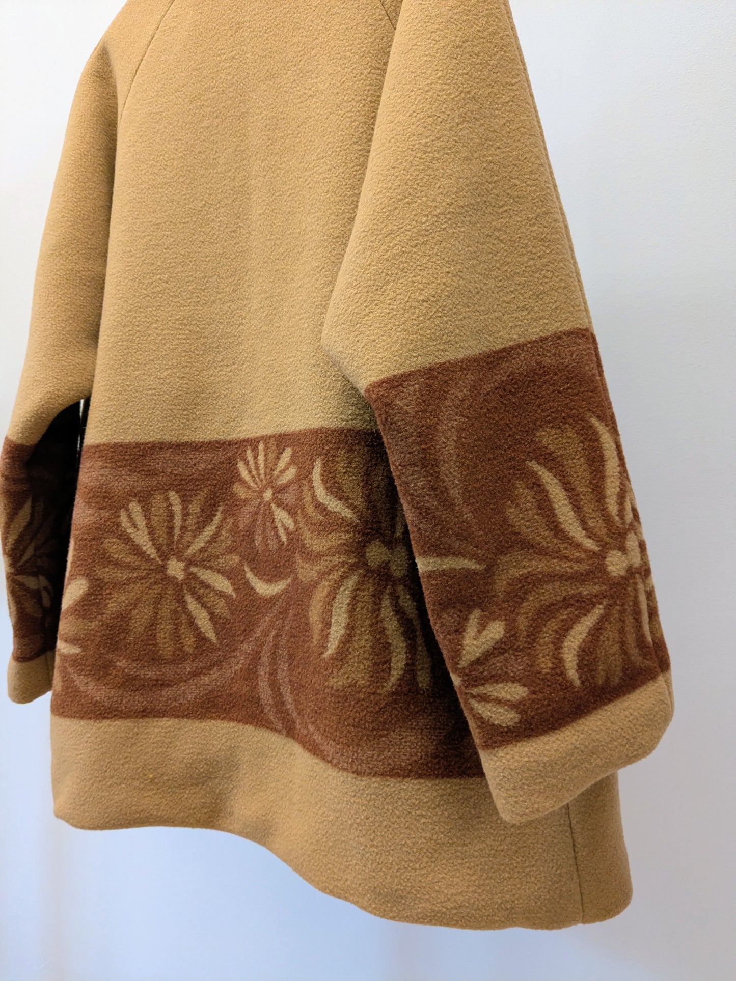 Kurzmantel Wolle | Blumen | Unikat