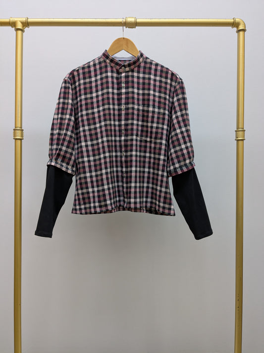 Hemdbluse Flanell | Schwarz | Unikat