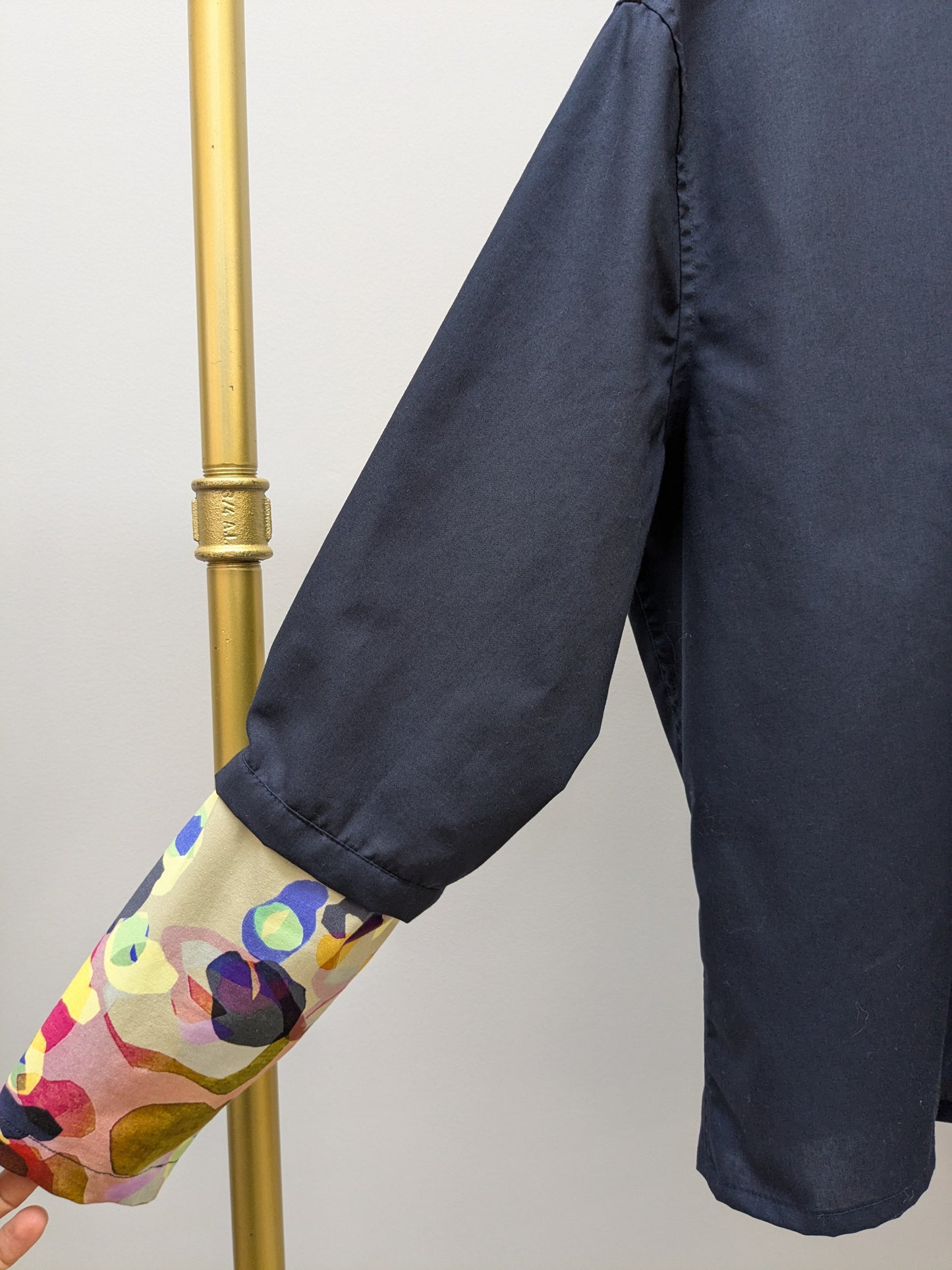 Rüschenbluse Dunkelblau | Delani | Unikat