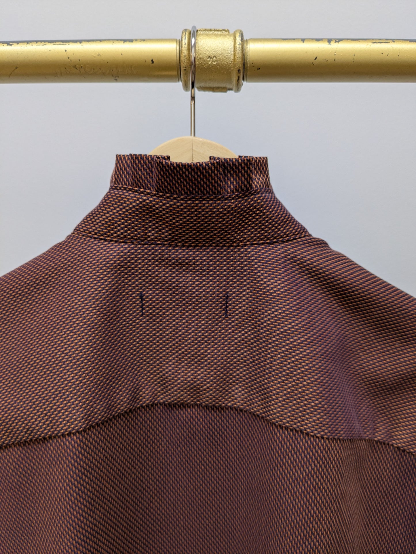 Rüschenbluse Changeant | Weinrot | Unikat