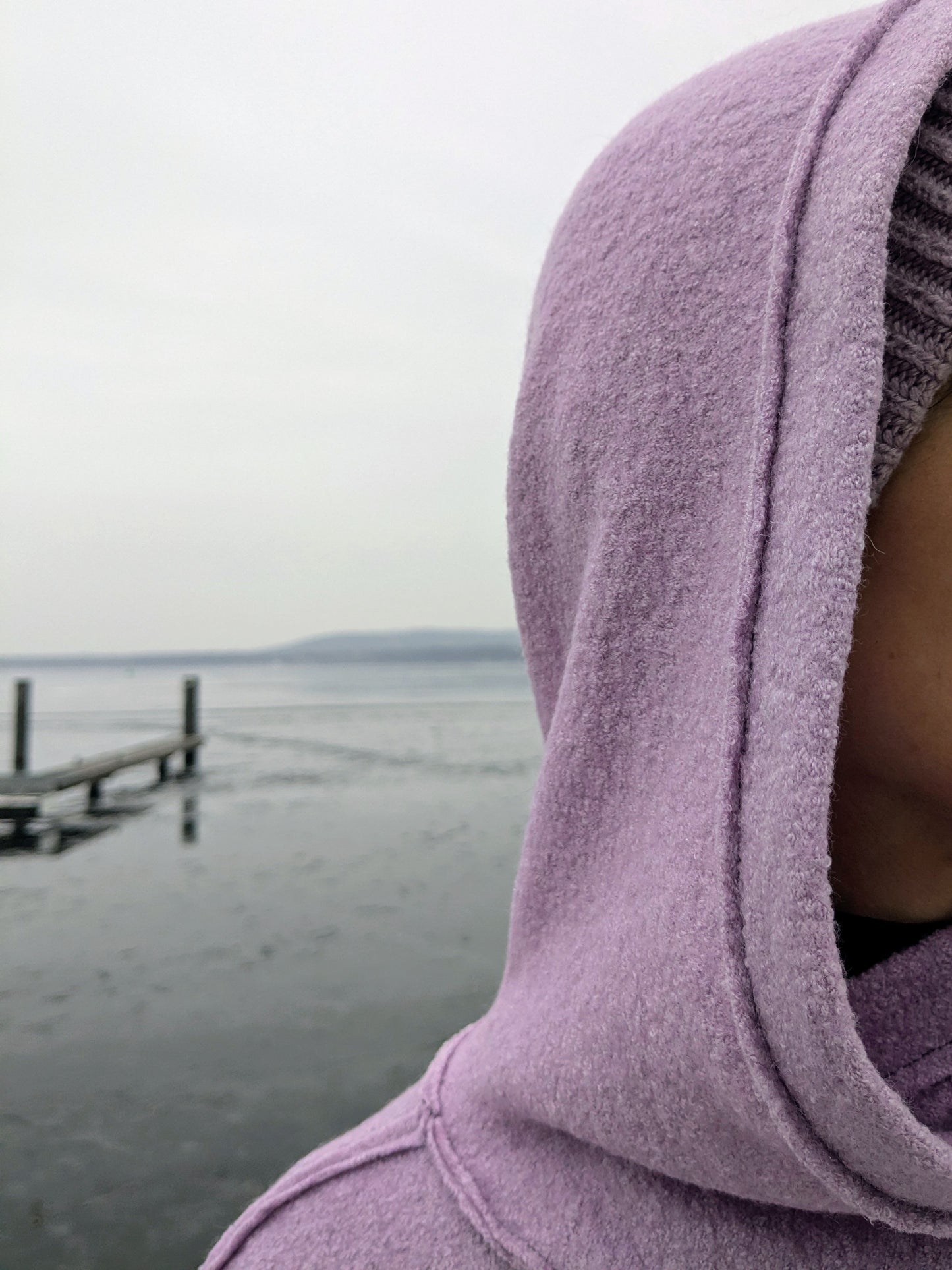 Kapuzenkleid ELISA | Wollwalk | Flieder