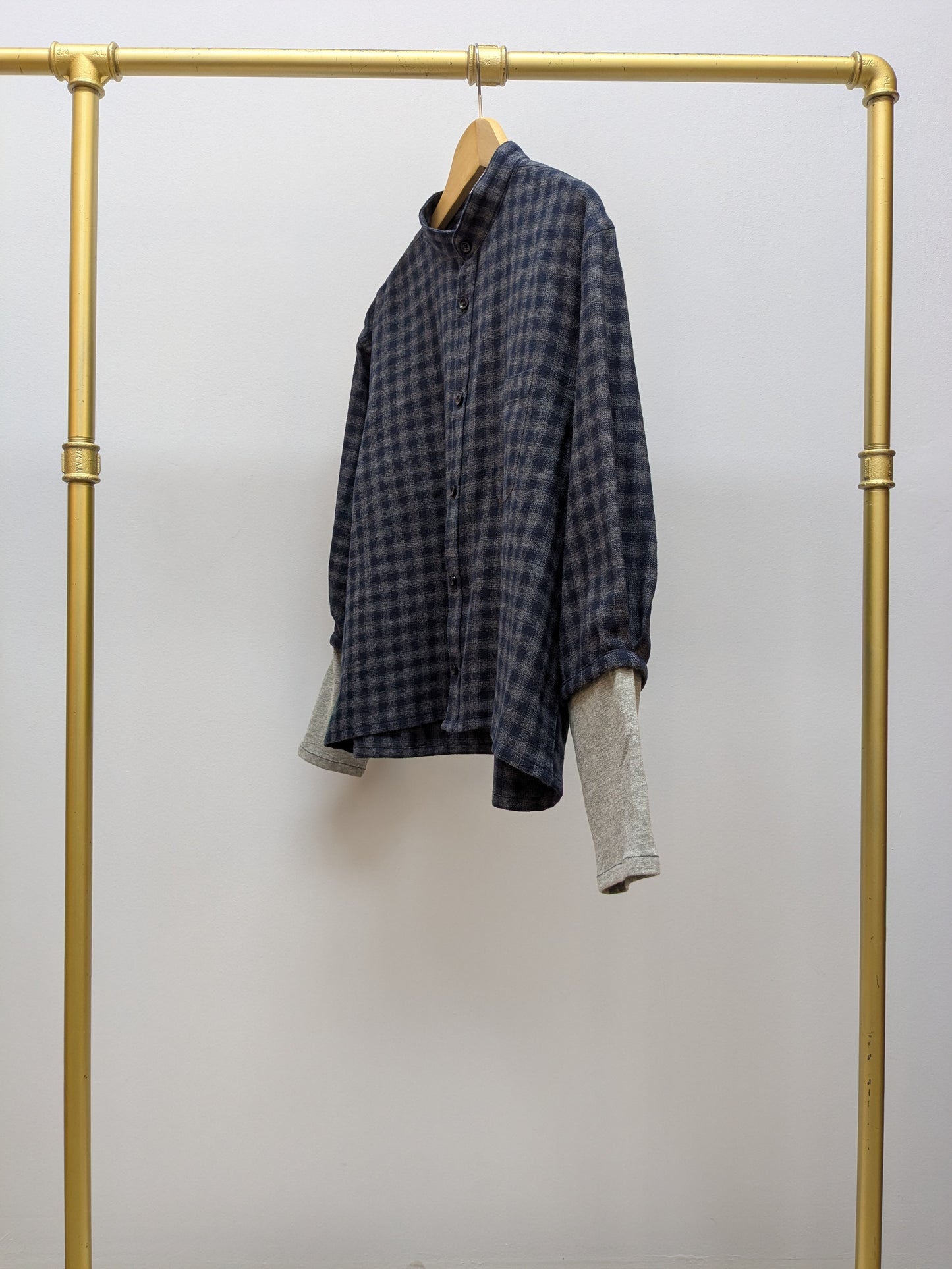 Hemdbluse Flanell | Grau | Unikat