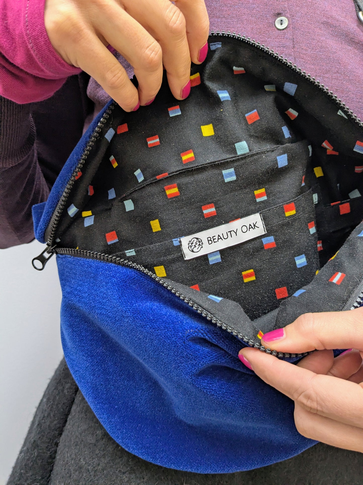 Crossbodybag XL Polster | Samt