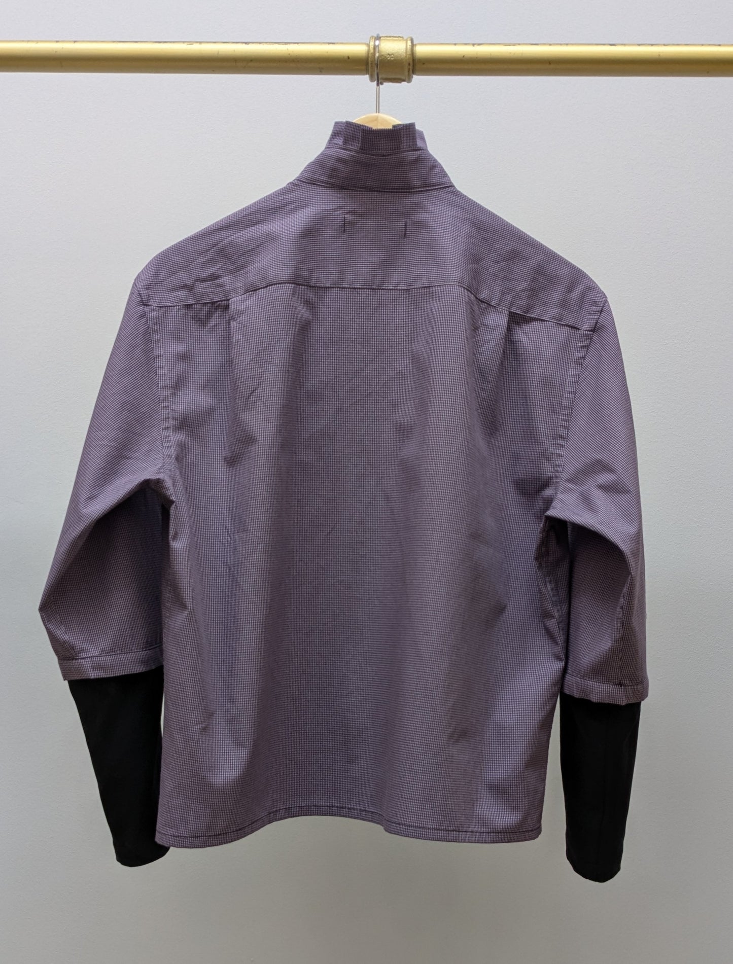 Rüschenbluse Karo | Schwarz | Unikat