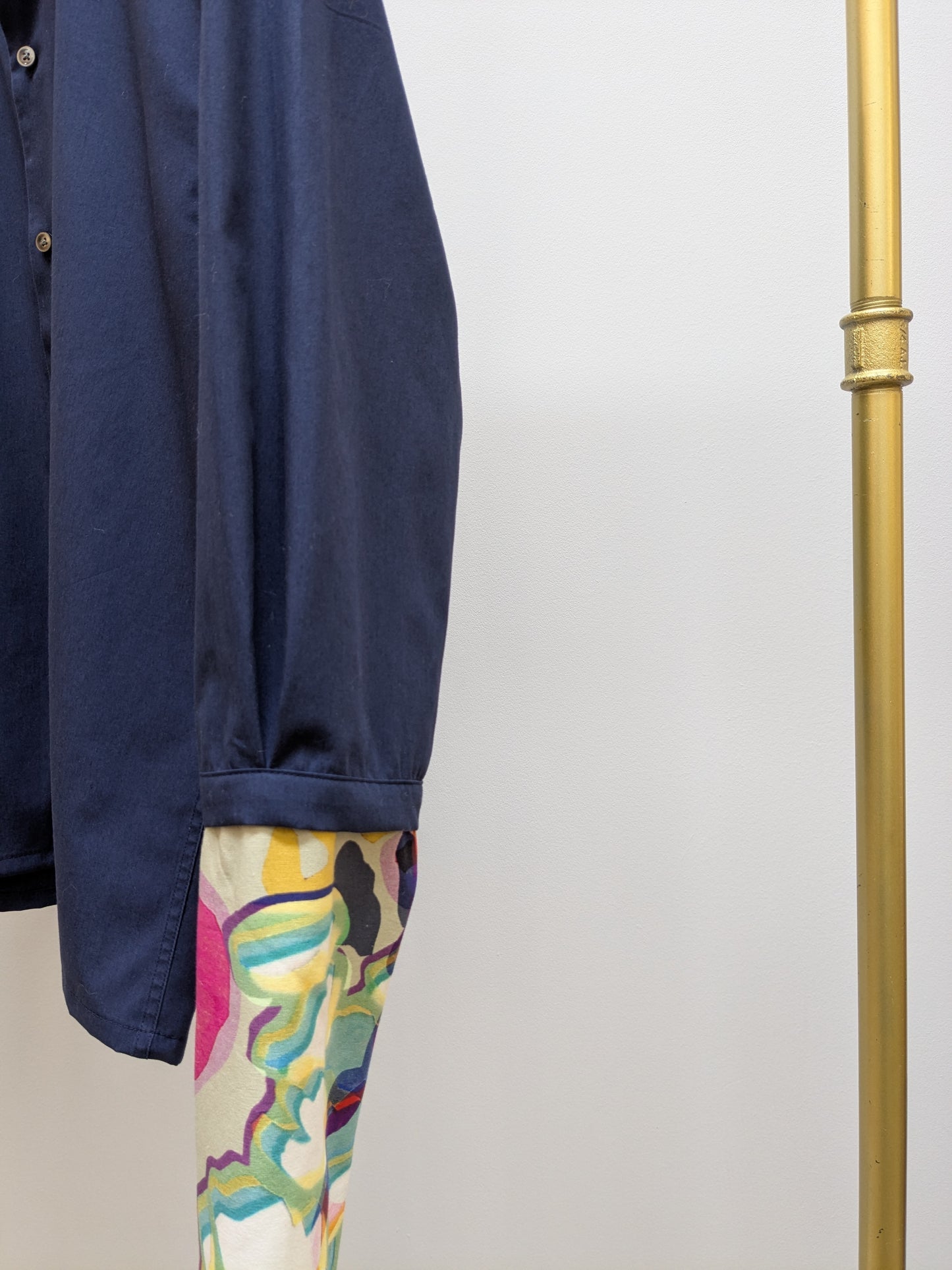 Rüschenbluse Dunkelblau | Delani | Unikat