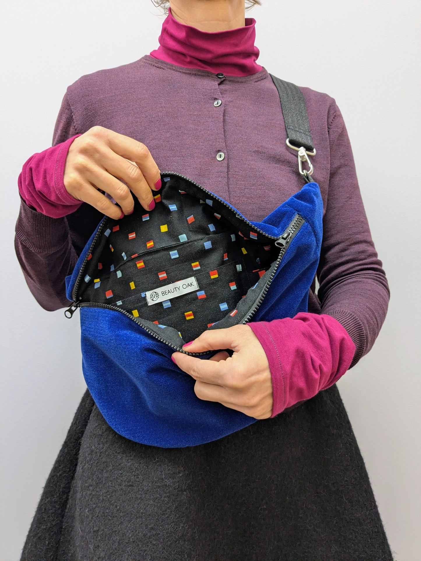 Crossbodybag XL Polster | Samt