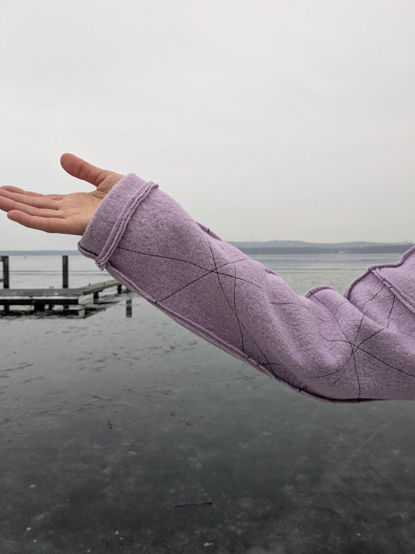 Kapuzenkleid ELISA | Wollwalk | Flieder