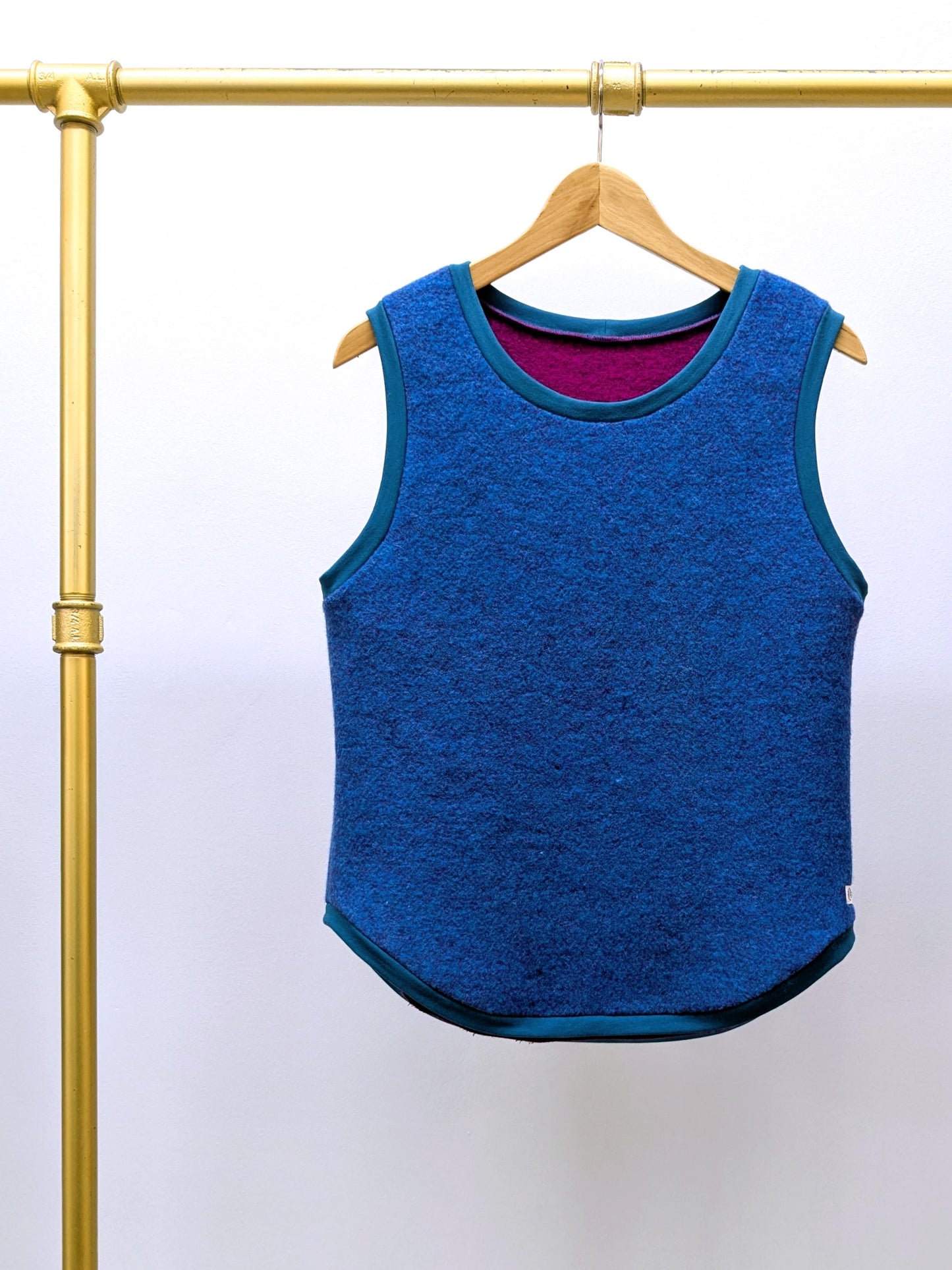 Pullunder Petrol | Fuchsia