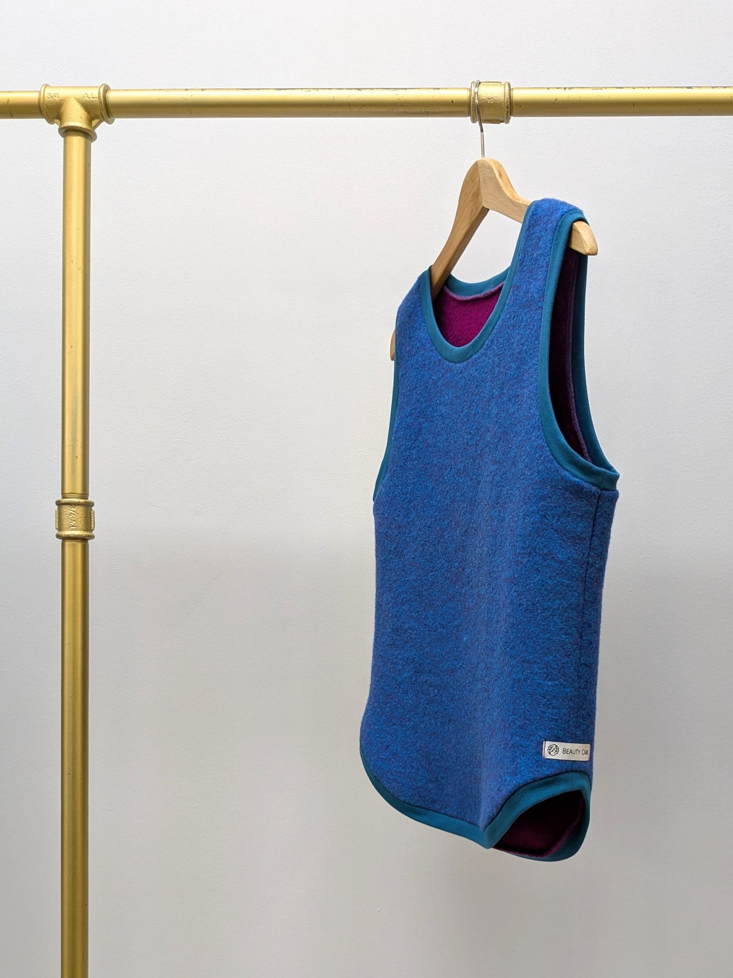 Pullunder Petrol | Fuchsia