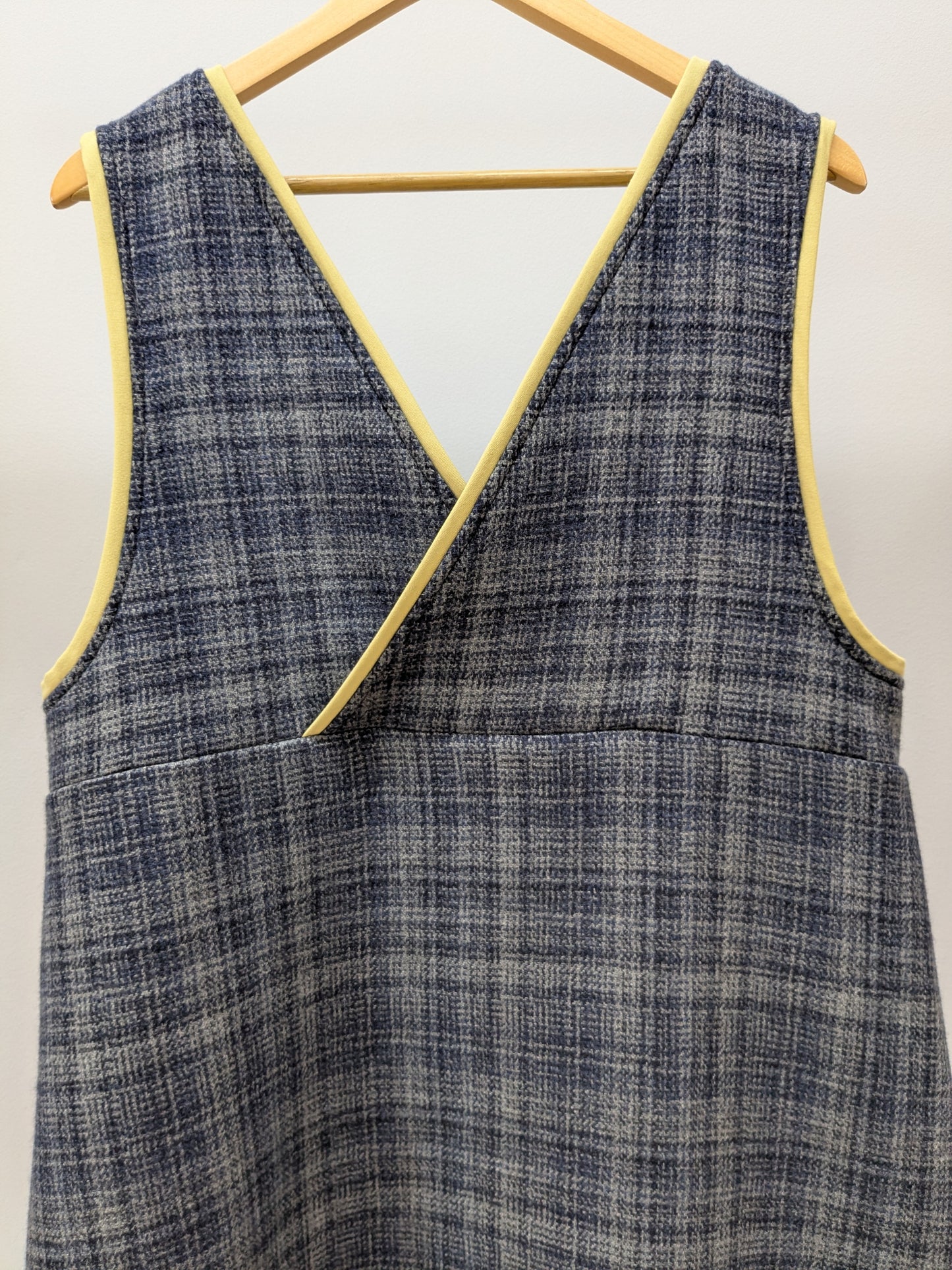 Trägerkleid KARO | Gelb | Grösse L-XL