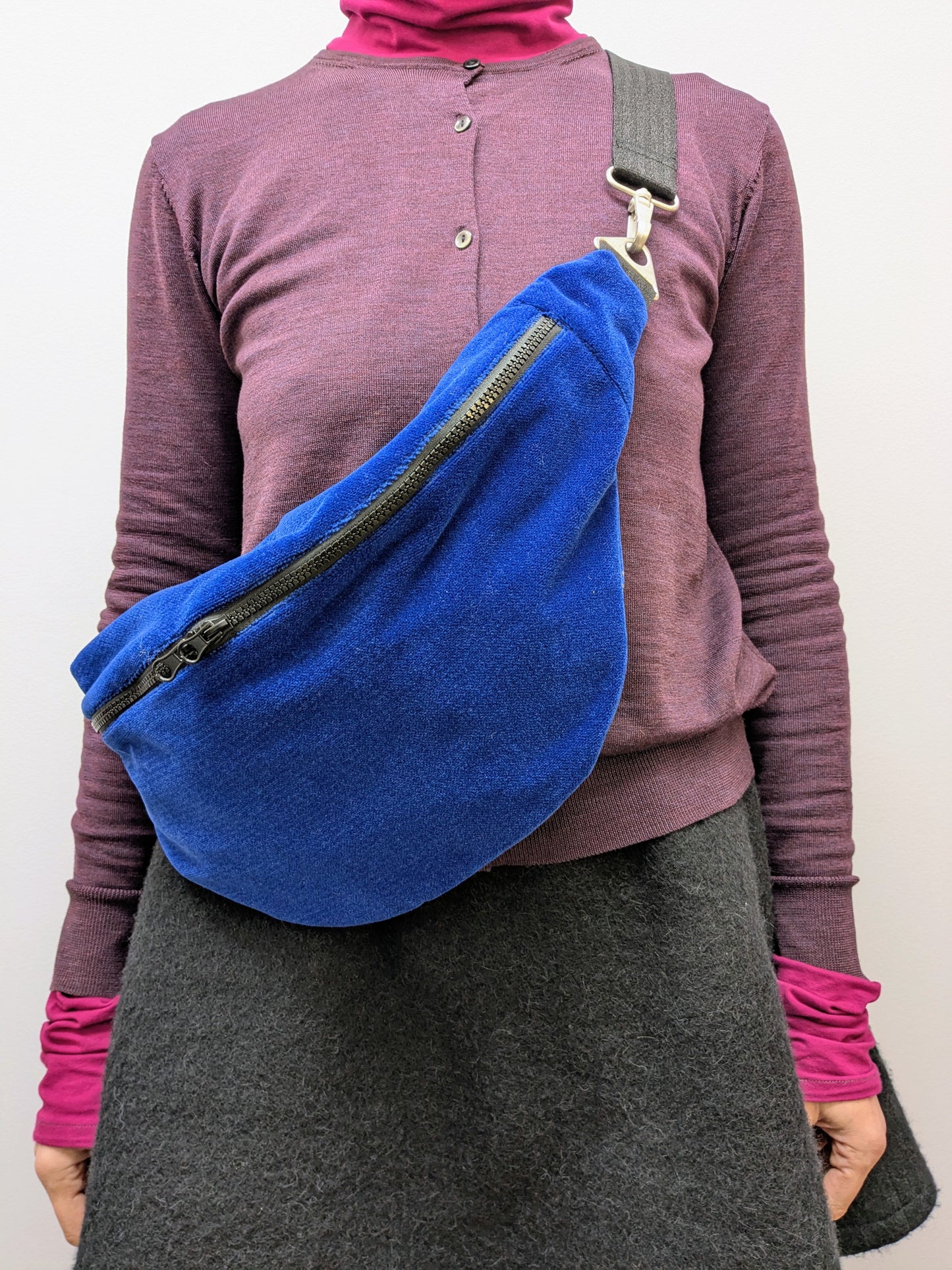 Crossbodybag XL Polster | Samt