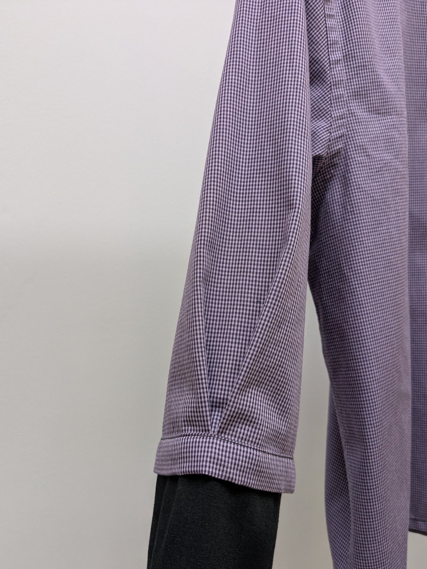 Rüschenbluse Karo | Schwarz | Unikat