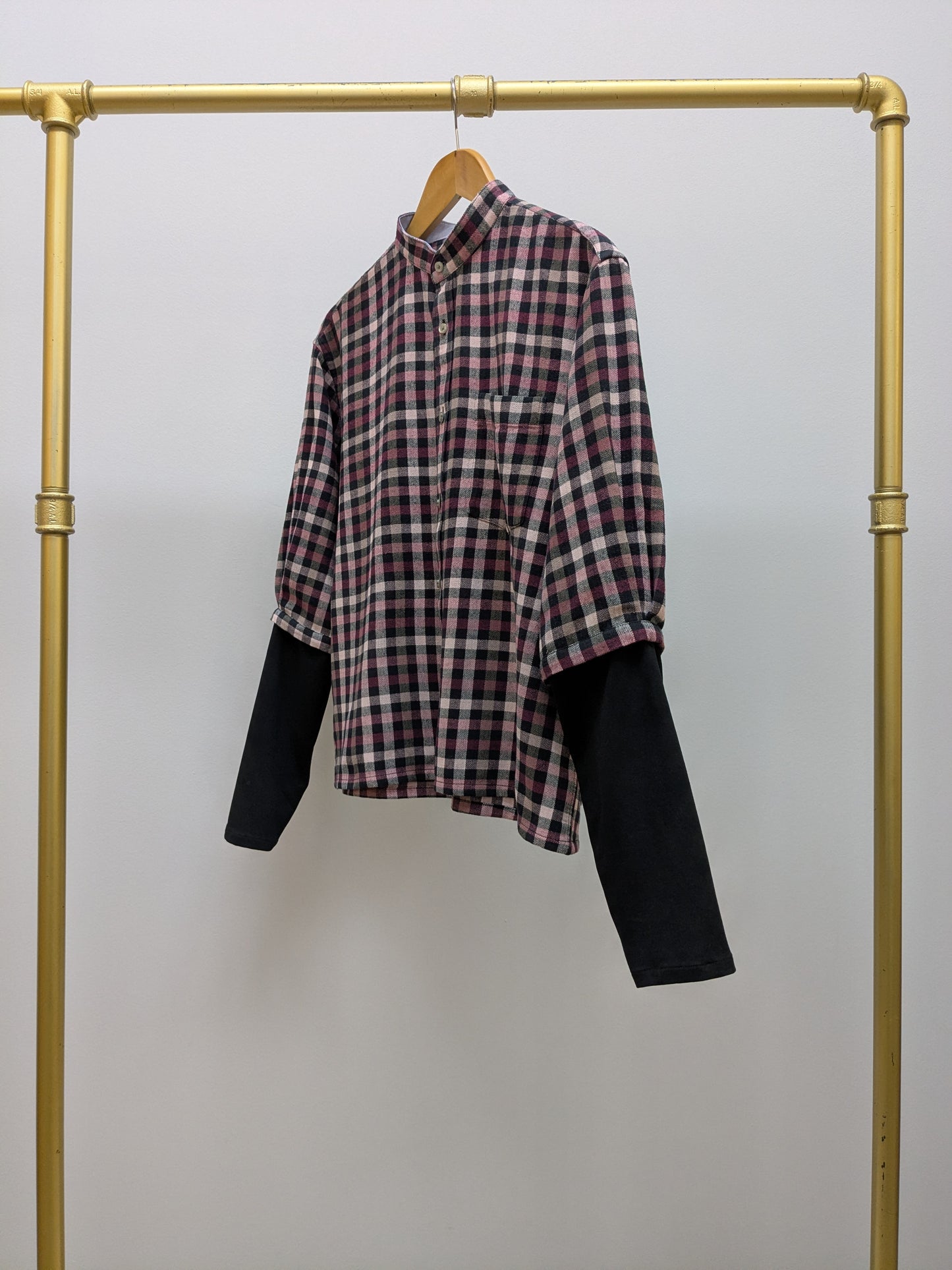 Hemdbluse Flanell | Schwarz | Unikat