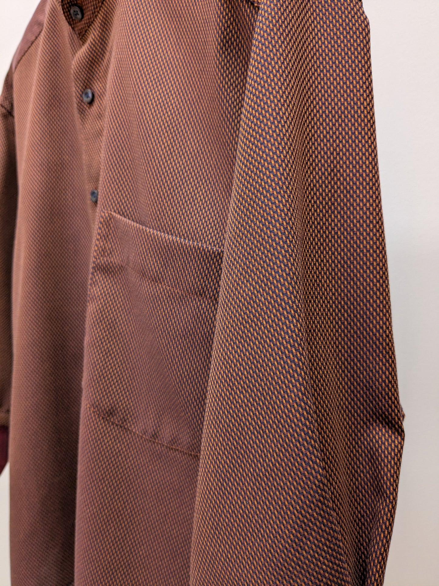 Rüschenbluse Changeant | Weinrot | Unikat