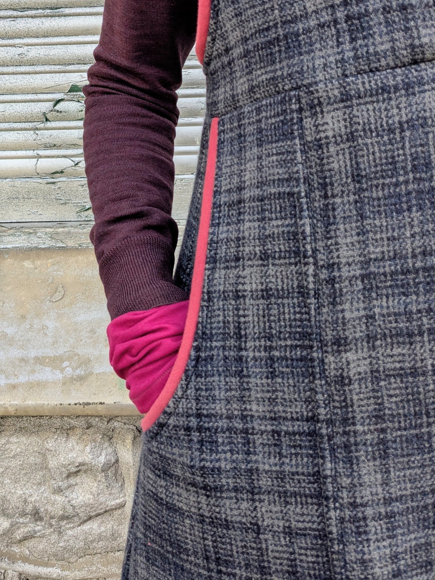 Trägerkleid KARO | Rot | Grösse S-M