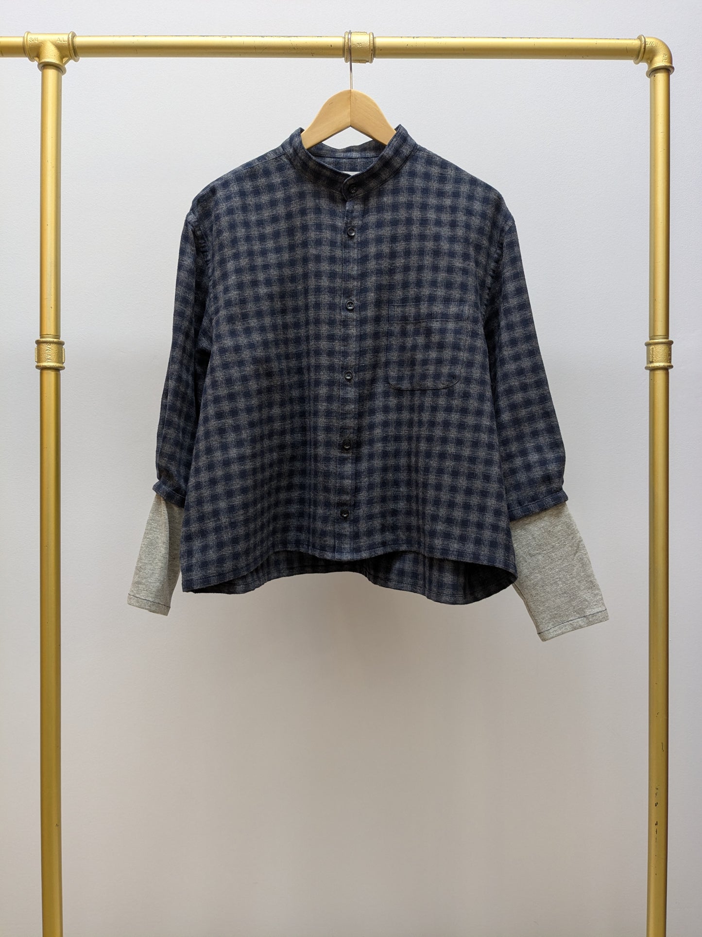 Hemdbluse Flanell | Grau | Unikat