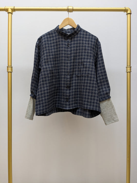 Hemdbluse Flanell | Grau | Unikat