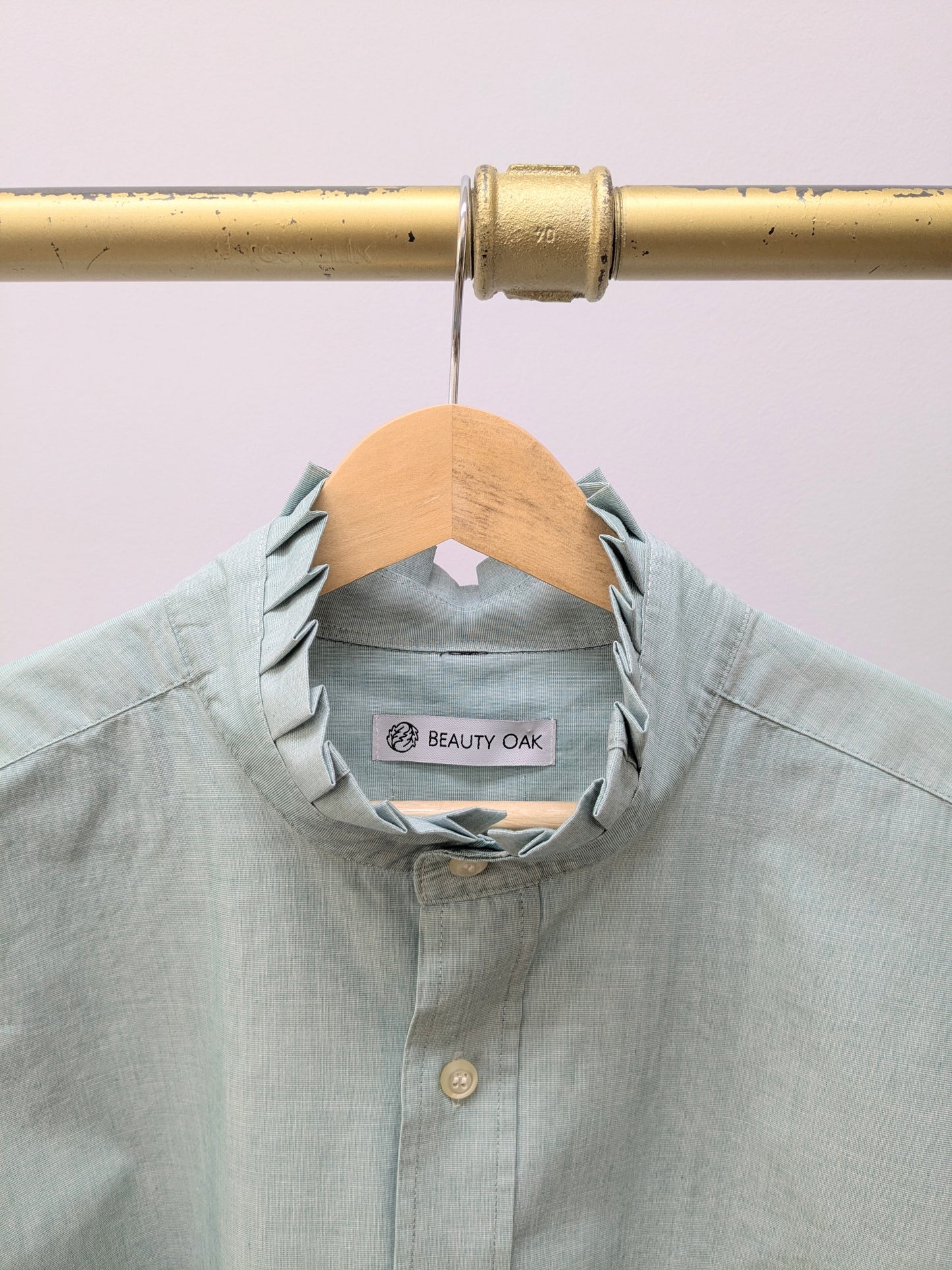 Rüschenbluse | Mint | Unikat