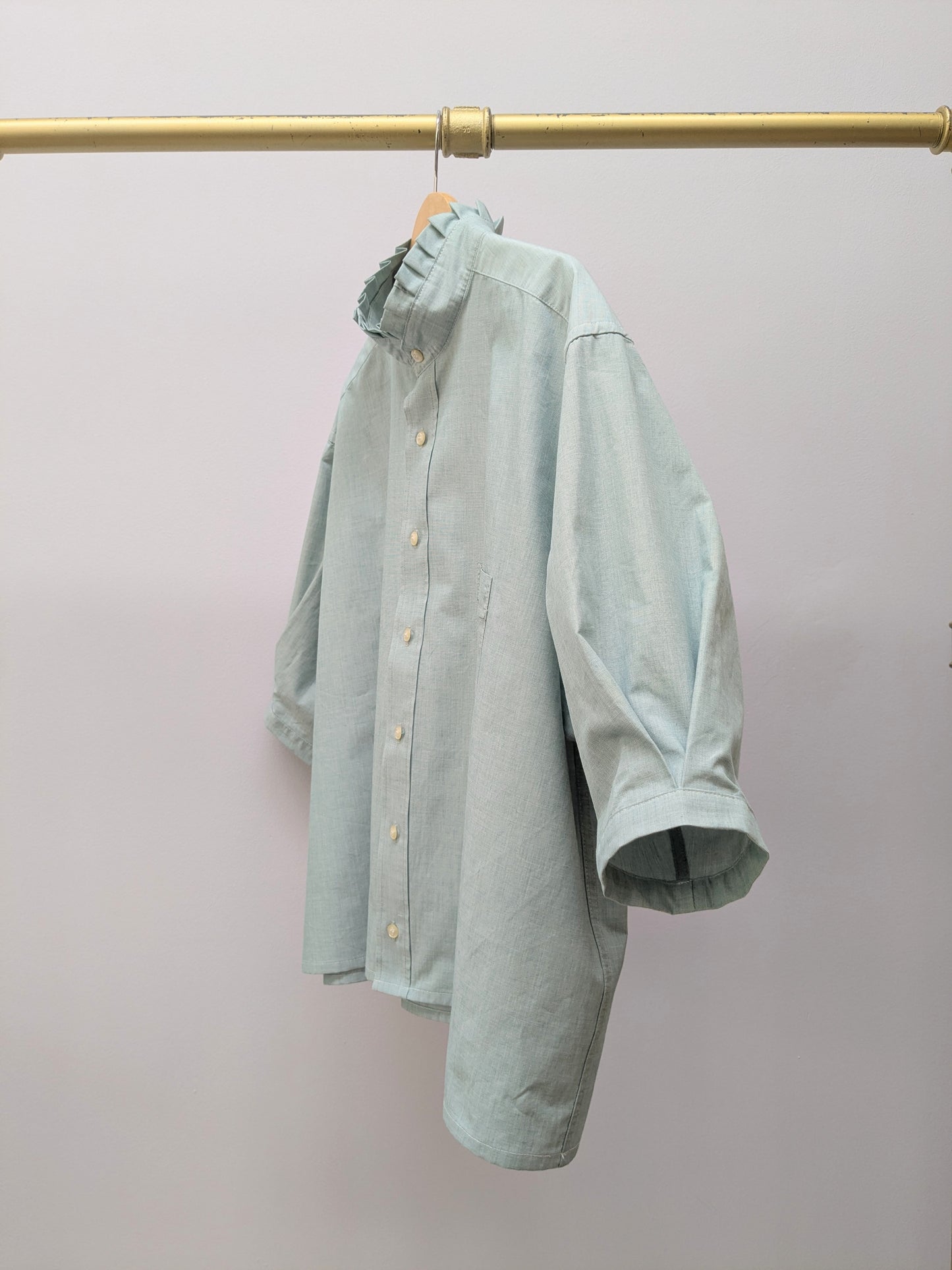 Rüschenbluse | Mint | Unikat
