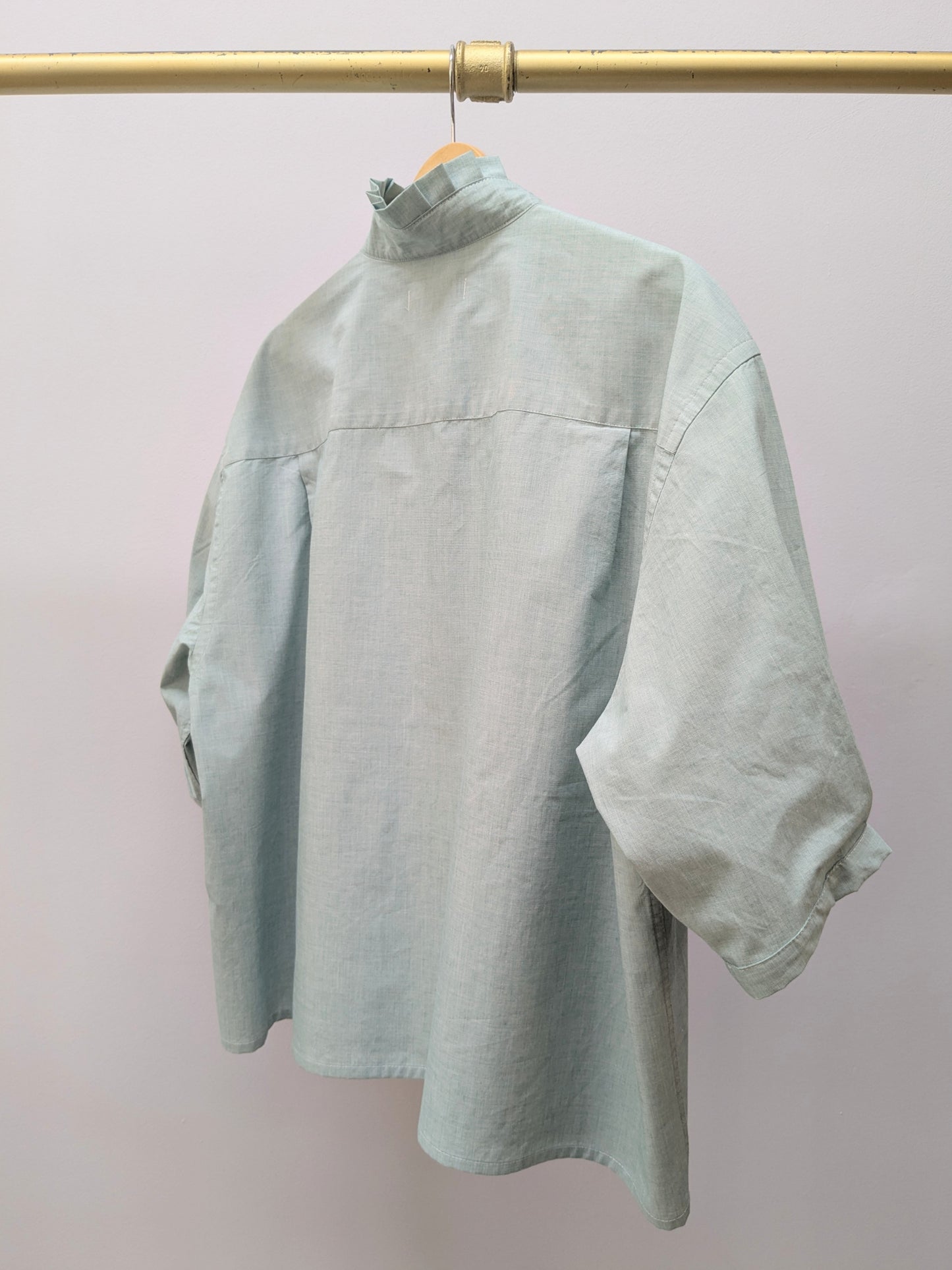 Rüschenbluse | Mint | Unikat